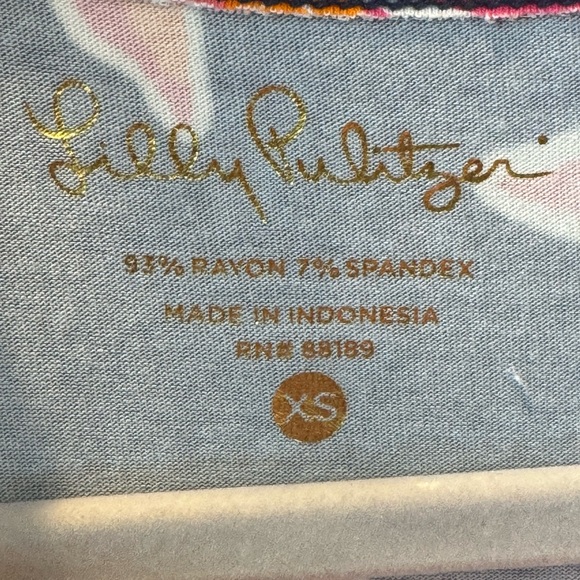 Lilly Pulitzer Sophie Dress Size XS Starfish Floral Navy Pink Preppy Resort - Picture 8 of 12